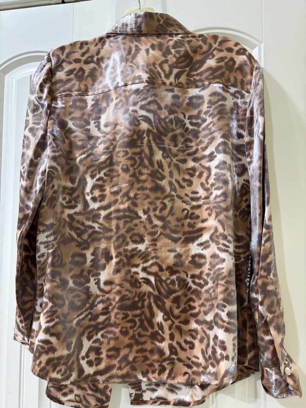 Ruby Rd. Brown Leopard Print Button-Front Shirt - Picture 4 of 4